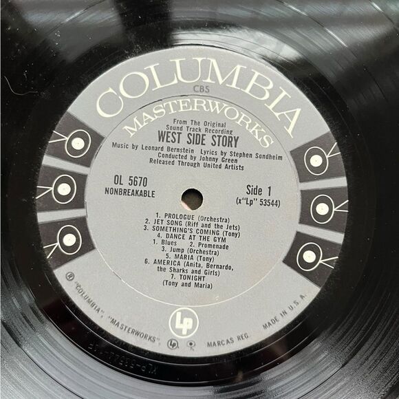 WEST SIDE STORY 1961 FILM SOUNDTRACK LP VINYL RECORD COLUMBIA MASTERWORKS - Picture 8 of 8